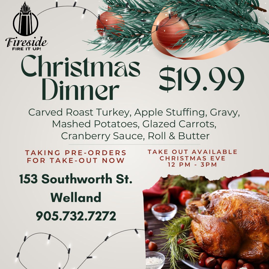 turkey dinner christmas fireside restaurant welland